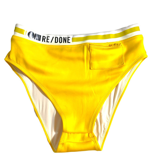 Re/Done x Solid & Striped NEW Sample Piece Montauk Zip Bikini Bottom, 25" Waist - Picture 4 of 15